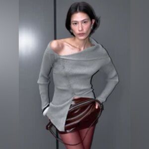 Urban Revivo One Shoulder Skinny Knitted Sweater NEW